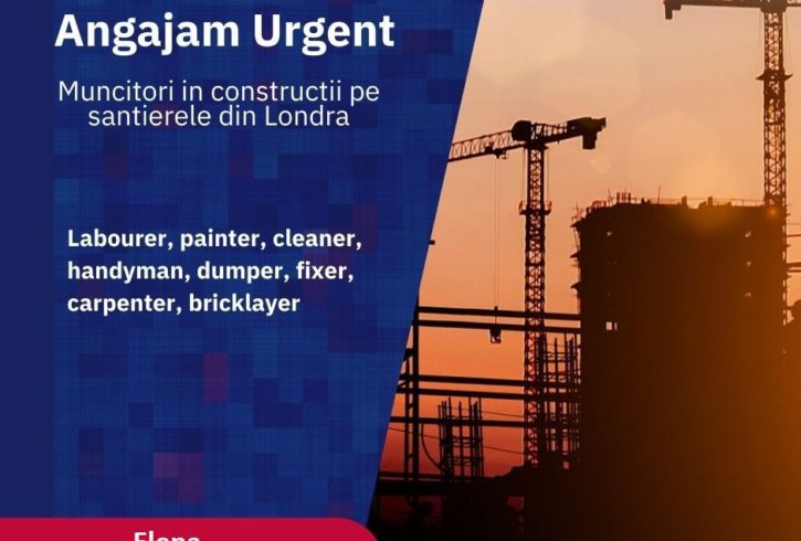 Cautam Labourer cu Experienta Constructii in Londra UK