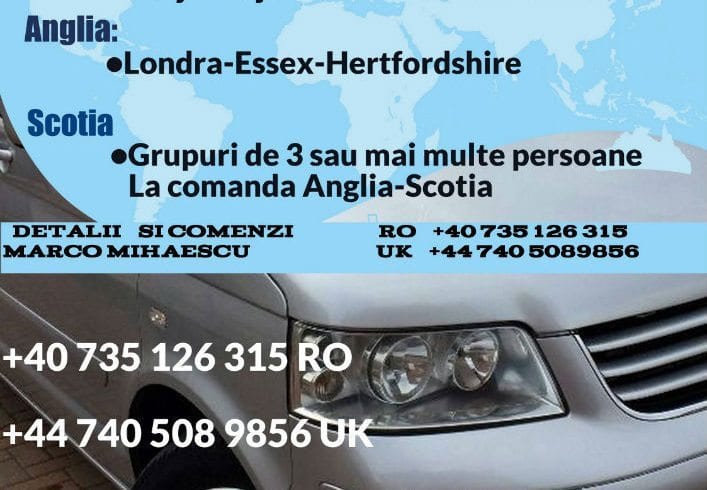 Transport Anglia-Romania Persoane si Pachete