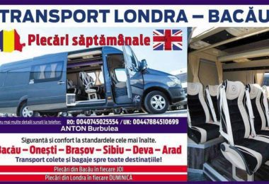 Transport Auto, Persoane, Colete Door-to-Door UK Romania Retur