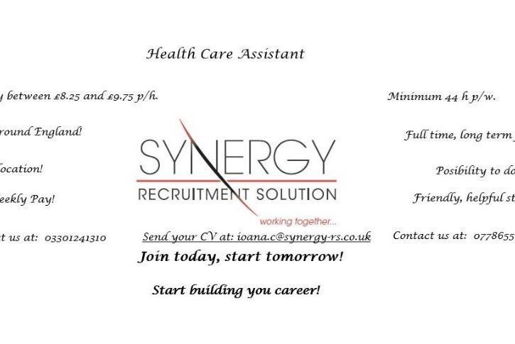 Angajam care assistant pe teritoriul UK LE1