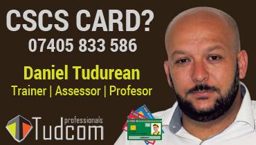 Tudcom Londra - CSCS Card alb in verde