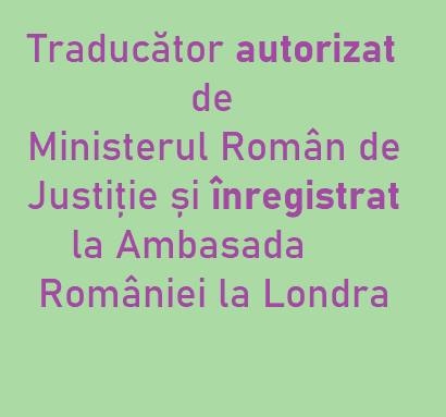 Traduceri Autorizate In Si Din Romana, Engleza Si Franceza In UK