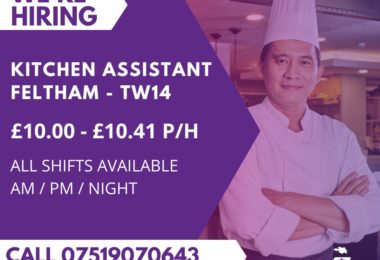 Loc de Munca Ajutor Bucatarie in Feltham