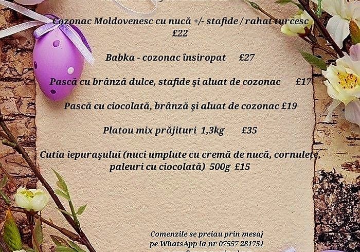 Produse Romanesti De Patiserie Si Cofetarie In Hillingdon, Londra