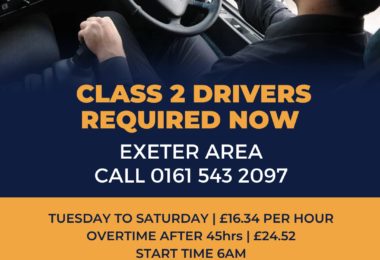 Munca Sofer Camion Class 2 In Exeter, UK