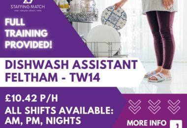 Munca Spalat De Vase In Feltham, Londra