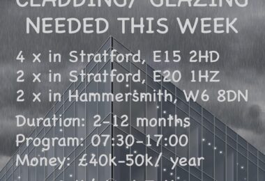 Locuri de Munca Fixeri Cladding Glazing in Londra, UK