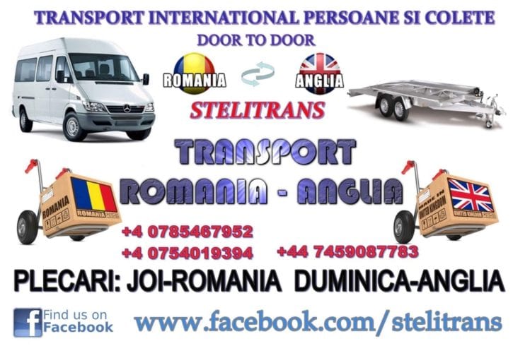 Transport persoane si colete ROMANIA-ANGLIA