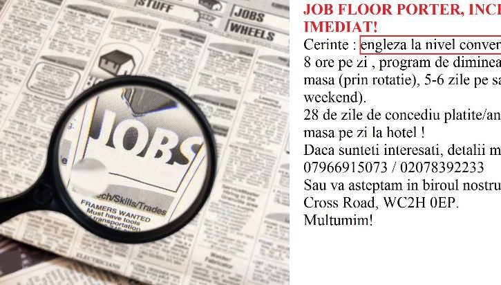 Locuri munca Hoteluri Londra - Agentia Calibre International