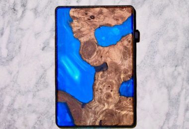 Portofel Suport Card Blocare RFID din Lemn + Rășină