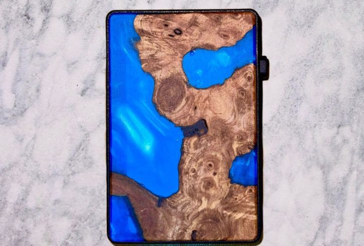 Portofel Suport Card Blocare RFID din Lemn + Rășină