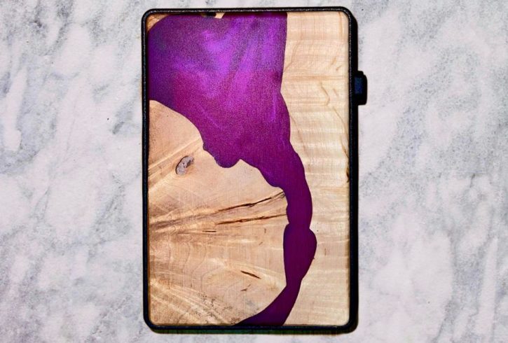 Portofel Suport Card Blocare RFID din Lemn + Rășină