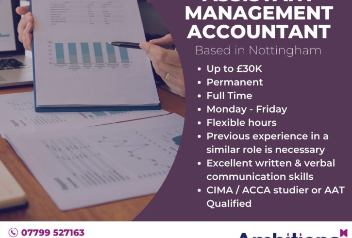 Munca Asistent Manager Contabil in Nottingham, UK