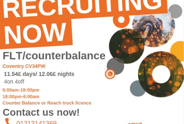 Munca Sofer Stivuitor in Coventry, UK - Smart Solutions