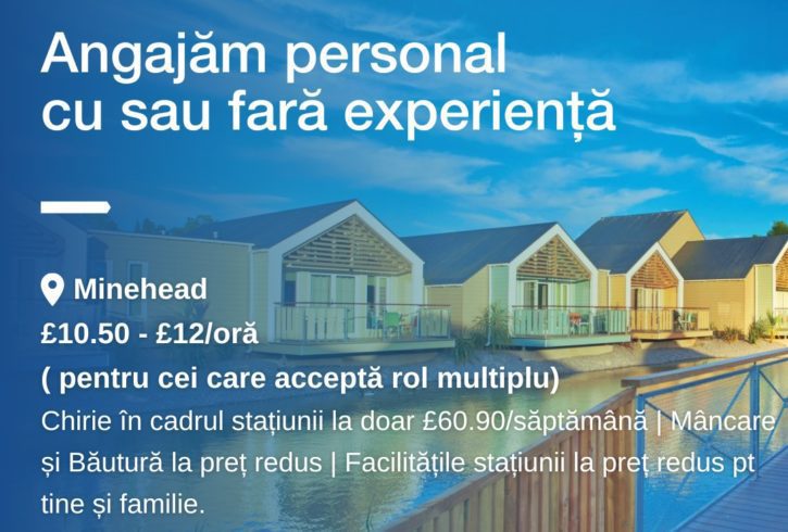 Munca Personal pentru Statiune de Vacanta in Minehead, UK