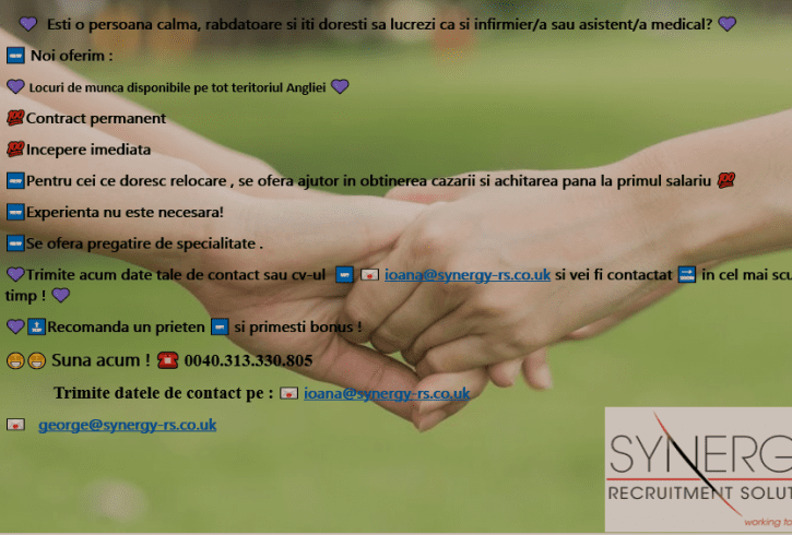 Angajam infirmieri asistenti Leicester UK LE1