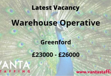 Vanta Staffing - Munca Operator In Depozit in Greenford, Londra