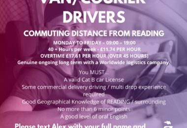 Munca Soferi de Curierat in Reading, UK - Staffing Match