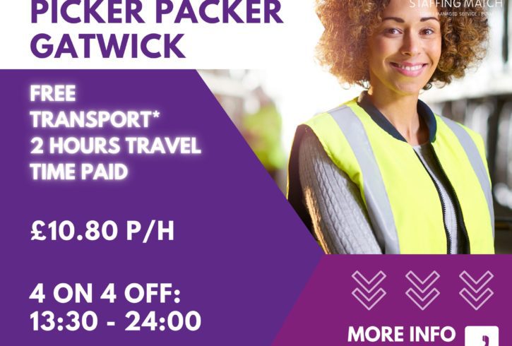Munca Pentru Pickeri si Packeri In Gatwick, UK