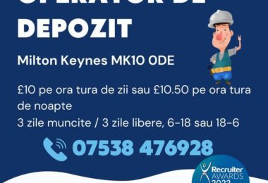 Munca Operatori In Depozit In Milton Keynes, UK