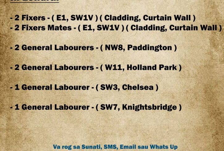 Locuri De Munca In Constructii In Londra