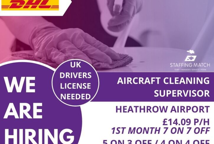 Munca Supervisor Curatenie Avion In Aeroportul Heathrow, Londra