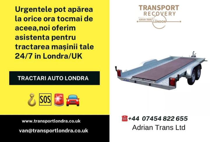 Tractări Auto și Asistența Rutieră 24/7 in Londra
