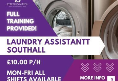 Munca Asistent Spalatorie Haine In Southhall, Londra