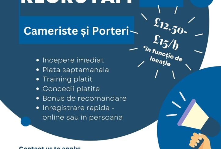 Loc De Munca Pentru Cameriste Si Porteri In Centrul Londrei