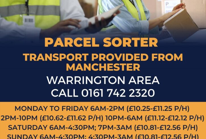 Munca Operatori Pentru Sortarea Coletelor In Warrington, UK