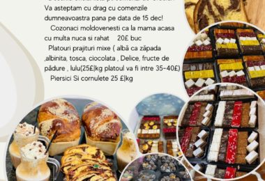 Comenzi De Craciun Cozonaci Si Prajituri Mixte In Londra, UK