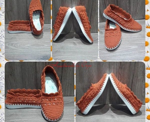 Incaltaminte crosetata manual la comanda cu talpa de cauciuc - Crys Londra