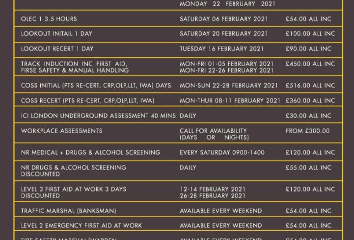 UPCOMING COURSES FEB 2021 UPCOMING COURSES FEB 2021