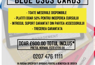 Cursuri Constructii si Railway PTS + LUCAS si Calificari NVQ