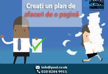 Creati un plan de afecere de o pagina