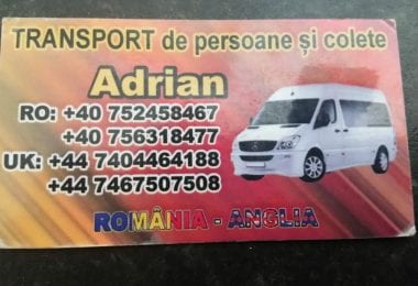 Transport Colete si Persoane Anglia Romania