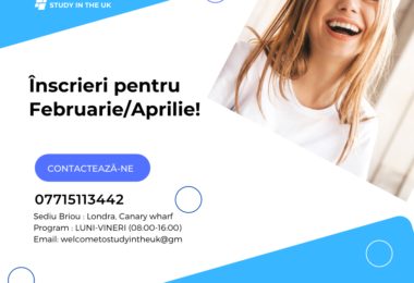Consultanță Studiaza in UK - Înscrieri pentru Februarie/Aprilie