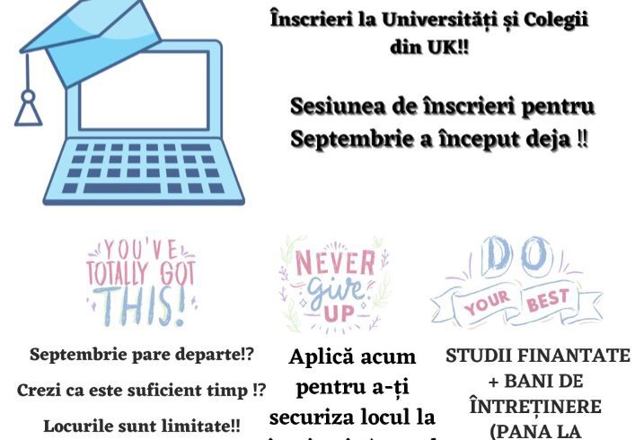 Aplica Acum Pentru Un Viitor Mai Bun - Studiaza in UK!