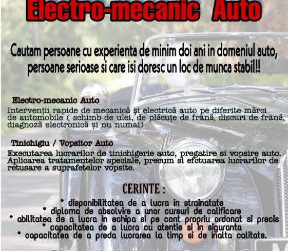 Angajam vopsitori auto si electro-mecanici Fareham PO1