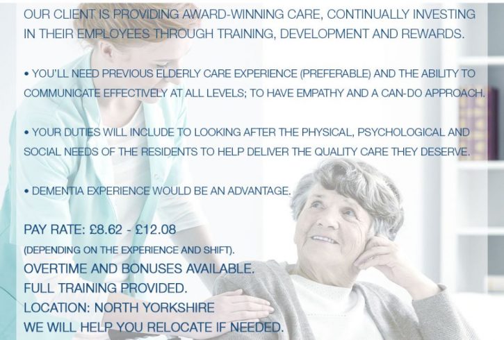 Locuri de Munca - Ingrijitori Asistenti Medicali in North Yorkshire