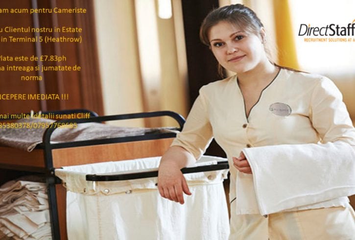 Personal pentru Hotel / Cameriste in Hounslow Personal pentru Hotel / Cameriste in Hounslow