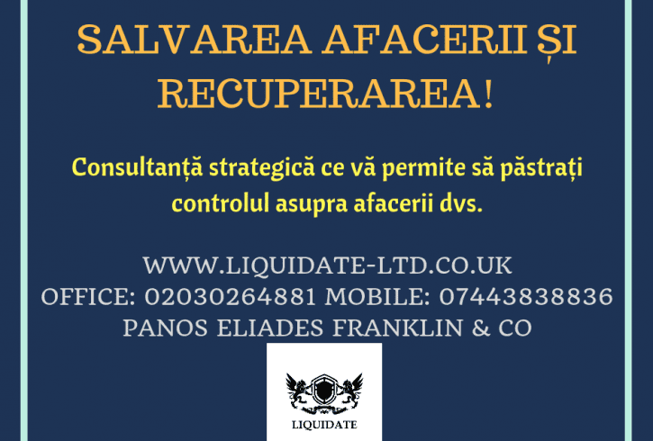 Insolventa companie si/sau insolventa personala in UK Insolventa companie si/sau insolventa personala in UK