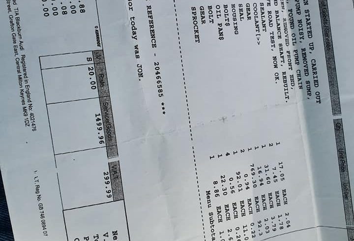 Acte Audi A4 2.0 TDI 139K Mile - Liverpool UK