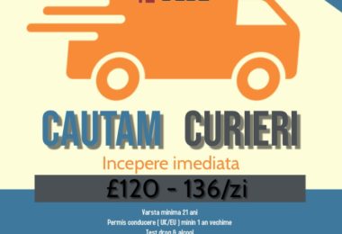 Angajam curieri pentru depozitele Amazon din UK