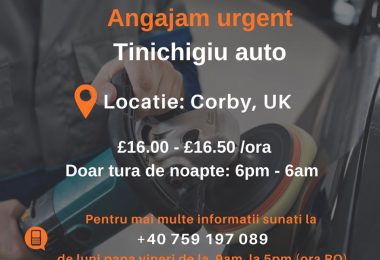Angajam urgent tinichigiu auto in Corby, Northamptonshire, UK