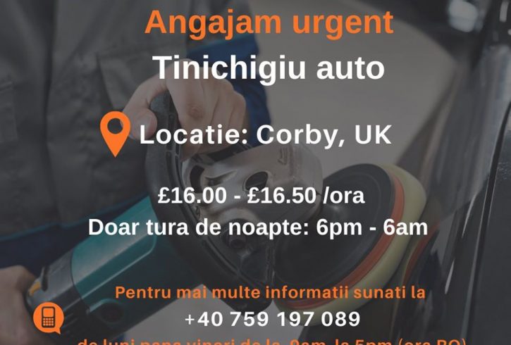 Angajam urgent tinichigiu auto in Corby, Northamptonshire, UK