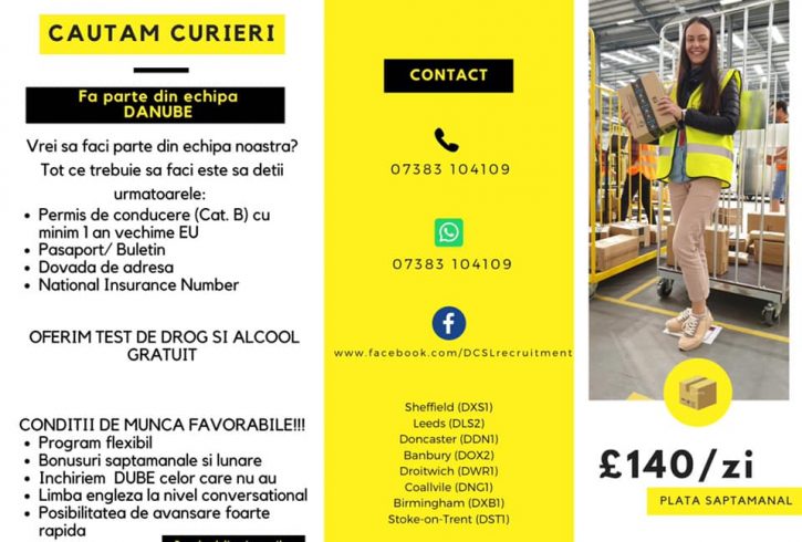 Cautam soferi in depozite Amazon in Anglia UK