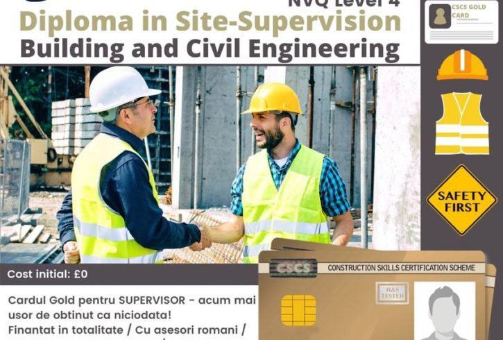 Obtine NVQ Level 4 GOLD CARD Constructii - Crystal&Co