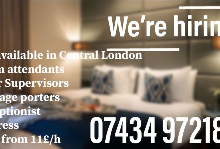Recrutam Personal Pentru Hoteluri de 3, 4 si 5 Stele in Londra