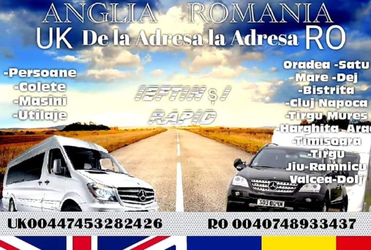 Transport Persoane Colete Anglia - Romania
